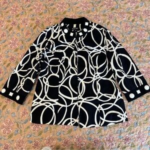 Dana Kay Black & White Patterned Women’s Jacket